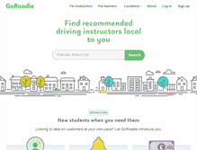 Tablet Screenshot of goroadie.com